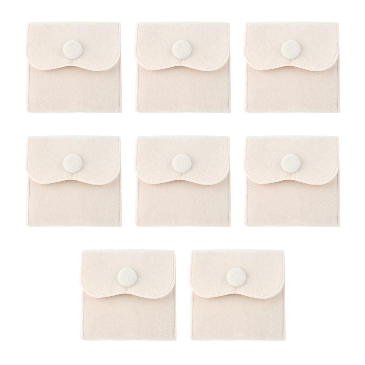 Cream Jewellery Pouches, 8ct. by Bead Landing™